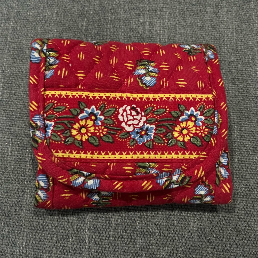 Vera Bradley Provincial Red Compact Wallet